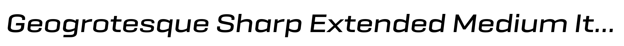 Geogrotesque Sharp Extended Medium Italic image